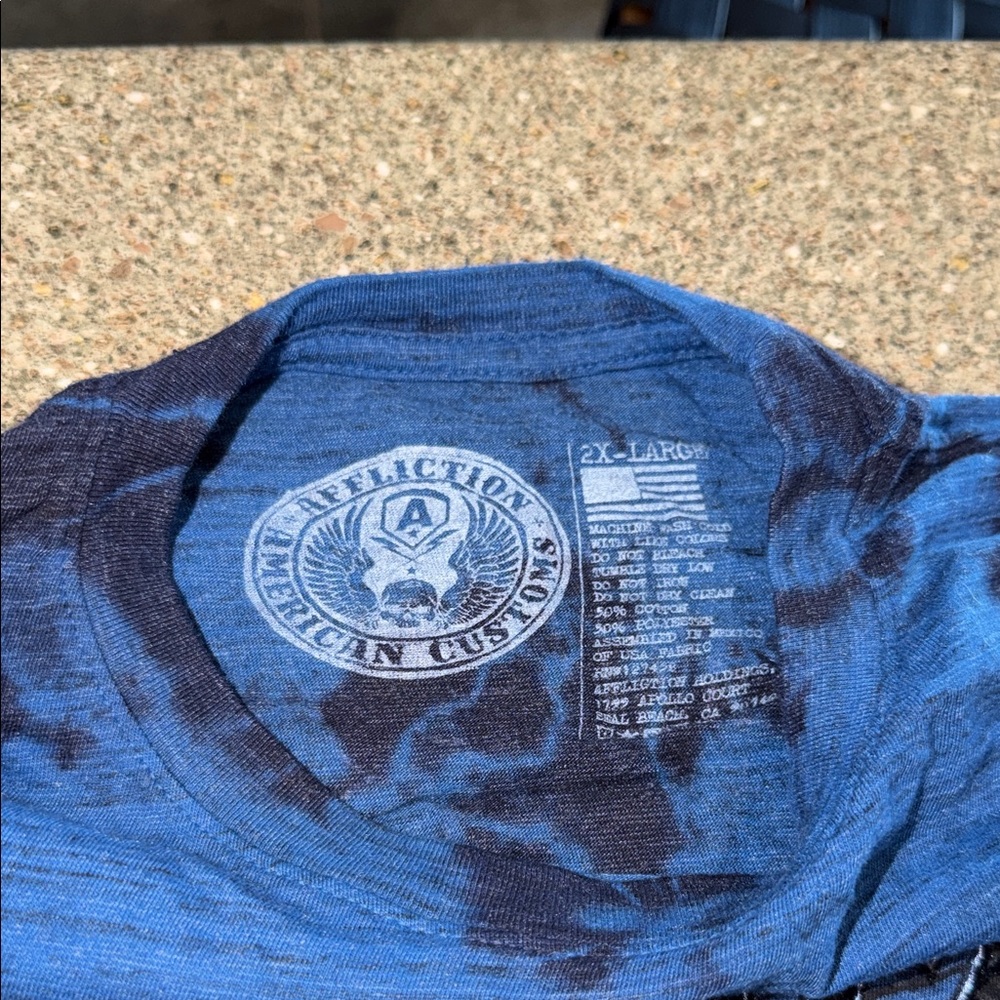 New Affliction Velvet Lace up Graphic Tee - Picture 2 of 5